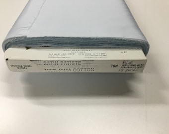 Pima Cotton Blue SATIN Batiste Spechler Vogel Pima Batiste Cotton Batiste Heirloom Fabric 44” fabric Blue Cotton Fabric