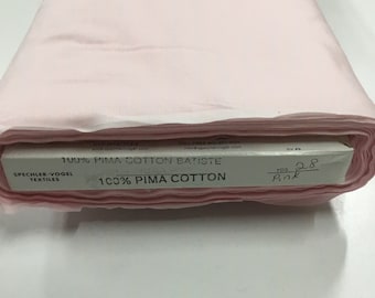 Pima Cotton Pink Batiste Spechler Vogel Pima Batiste Cotton Batiste Heirloom Fabric 44” fabric Pink Cotton Fabric