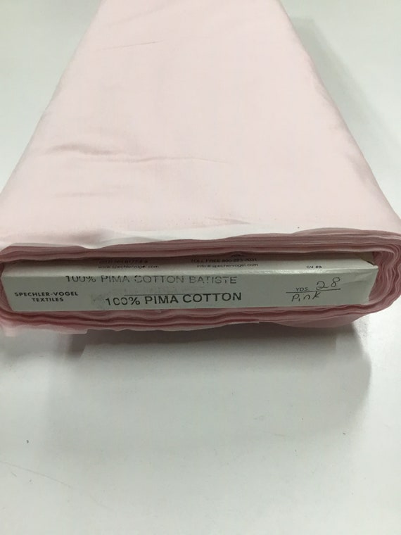Pima Cotton Pink Batiste Spechler Vogel Pima Batiste Cotton Batiste Heirloom Fabric 44” fabric Pink Cotton Fabric