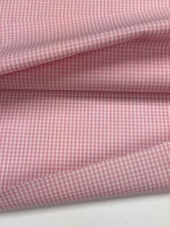 Pink Gingham Fabric 1/16 Inch Gingham Fabric Finders Check 16th Inch Pink Cotton Gingham Fabric 60 inch width Fabric Fabric by the Yard