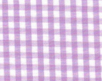Lavender Gingham Fabric 1/8 Inch Gingham Fabric Finders Check Eigth Inch Lilac Cotton Gingham Fabric 60 inch width Fabric by the Yard