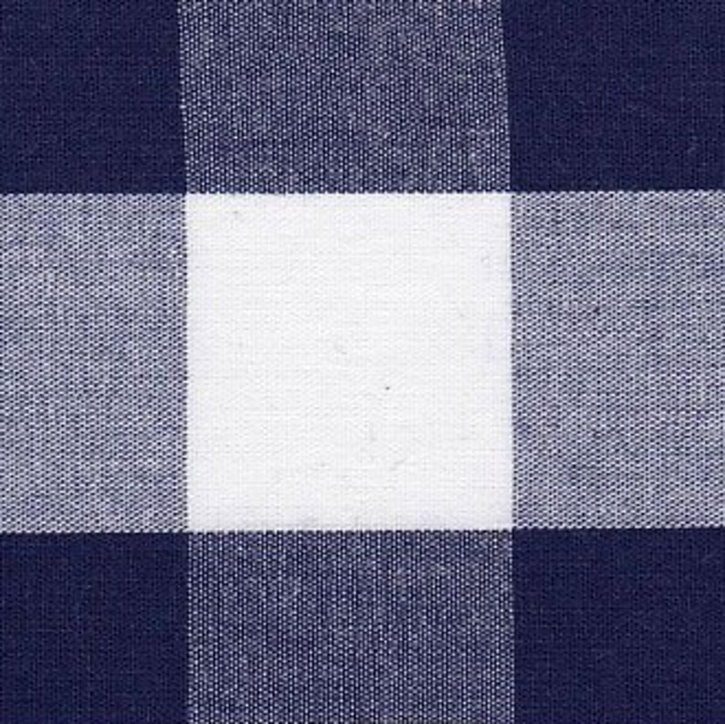 Navy Gingham Fabric 1 Inch Gingham Fabric Finders Check Fabric Etsy