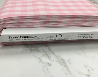 Pink Gingham Fabric 1 Inch Gingham Fabric Finders Check Fabric Pink One ...