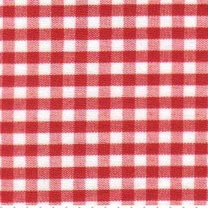 Red Gingham Fabric 1/8 Inch Gingham Fabric Finders Check Eigth Inch Red Cotton Gingham Fabric 60 inch width Fabric Fabric by the Yard