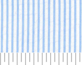 Blue Seersucker Stripe Fabric Finders 100 percent Blue Cotton Seersucker Stripe Fabric 60 inch width Fabric by the Yard