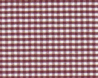 Crimson Gingham Fabric 1/16 Inch Gingham Fabric Finders Check 16th Inch Crimson Cotton Gingham Fabric 60 inch width Fabric by the Yard
