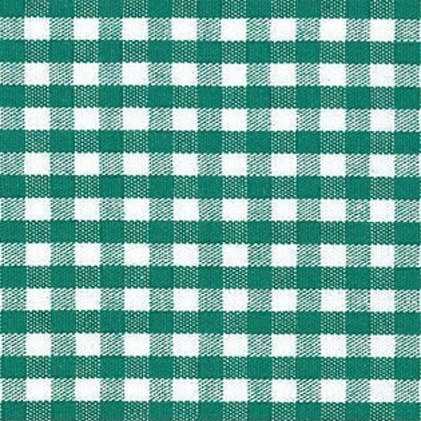 Kelly Green Gingham Fabric 1/8 Inch Gingham Fabric Finders Check Eighth Inch Kelly Green Cotton Gingham Fabric 60 inch width Fabric by Yard