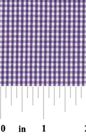 Purple Gingham Check Fabric By The Yard - 1/4 Inch Pattern Lightweight Woven Cotton 60 Inches Wide