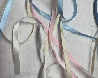 3/8" Single Faced Satin Ribbon 5 Yard Ribbon Rolls Satin Ribbon Hairbow Ribbon Heirloom Ribbon Easter Ribbon