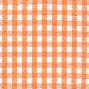 Tangerine Orange Gingham Fabric 1/8 Inch Gingham Fabric Finders Check Eighth Inch  Cotton Gingham Fabric 60 inch width Fabric by the Yard