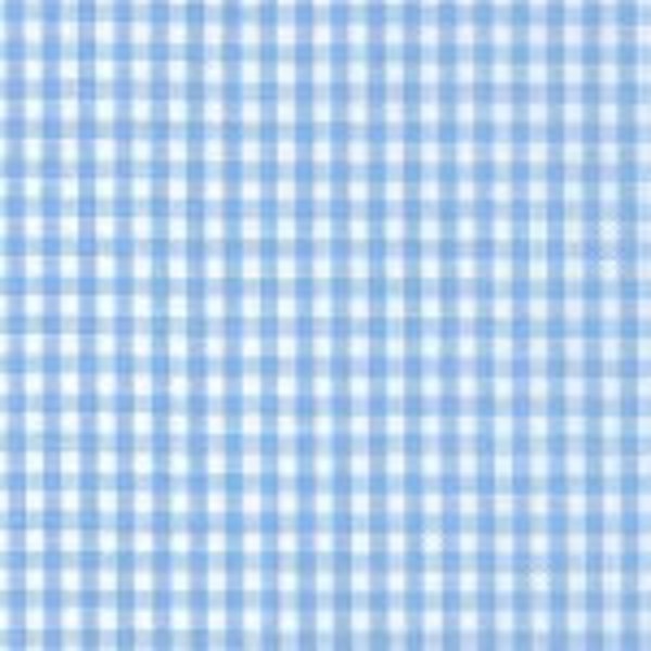 Blue Gingham Fabric 1/16 Inch Gingham Fabric Finders Check 16th Inch Blue Cotton Gingham Fabric 60 inch width Fabric Fabric by the Yard