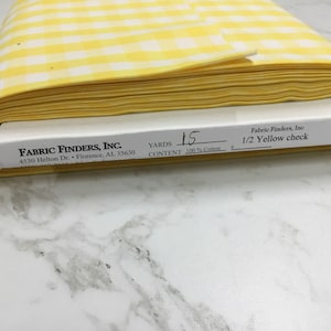 Yellow Gingham Fabric 1/2 Inch Gingham Fabric Finders Check Fabric yellow Half Inch Cotton Gingham Fabric 60 inch width Fabric by the Yard