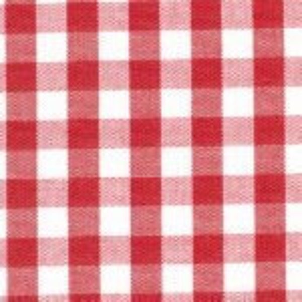 Red Gingham Fabric 1/4 Inch Gingham Fabric Finders Check  Red Quarter Inch Cotton Gingham Fabric 60 inch width Fabric Fabric by the Yard