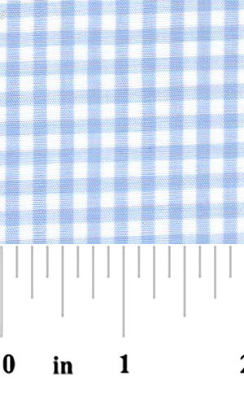 Blue Gingham Fabric 1/8 Inch Gingham Fabric Finders Check 8th Inch Blue Cotton Gingham Fabric 60 inch width Fabric Fabric by the Yard image 3