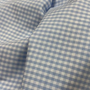 Blue Gingham Fabric 1/8 Inch Gingham Fabric Finders Check 8th Inch Blue Cotton Gingham Fabric 60 inch width Fabric Fabric by the Yard