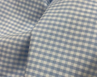 Blue Gingham Fabric 1/8 Inch Gingham Fabric Finders Check 8th Inch Blue Cotton Gingham Fabric 60 inch width Fabric Fabric by the Yard