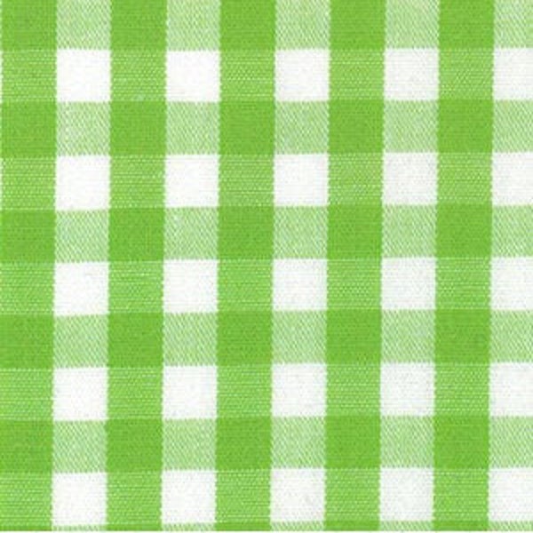 Tela Gingham verde lima 1/4 pulgadas Buscadores de tela Gingham Compruebe cuarto de pulgada Tela Gingham de algodón verde lima 60 pulgadas de ancho Tela cortada a medida
