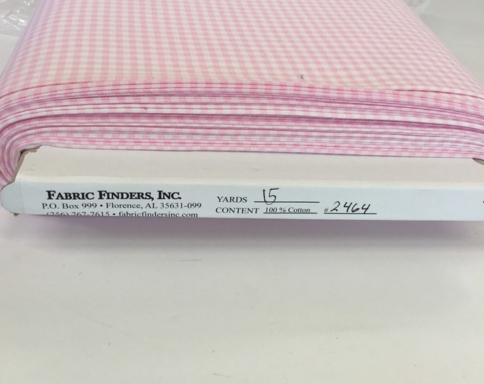 1/16 Bubblegum Pink Gingham Fabric by Fabric Finders - Etsy