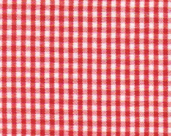 Red Gingham Fabric 1/16 Inch Gingham Fabric Finders Check 16th Inch Red Cotton Gingham Fabric 60 inch width Fabric Fabric by the Yard
