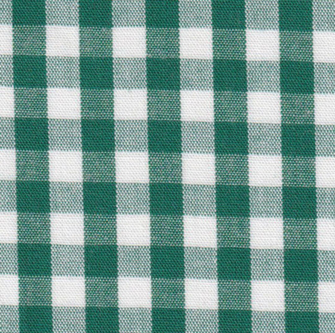 Hunter Green Gingham Fabric 1/4 Inch Gingham Fabric Finders Check