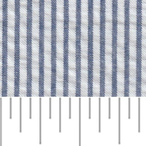 Navy Blue Seersucker Stripe Fabric Finders 100 percent Navy Cotton Seersucker Stripe Fabric 60 inch width Fabric by the Yard