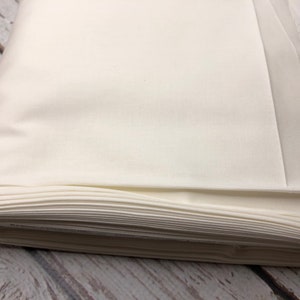 Ivory Broadcloth Cotton Fabric Finders 100 percent Off White Solid Broadcloth Cotton Fabric 60 inch width Fabric by the Yard