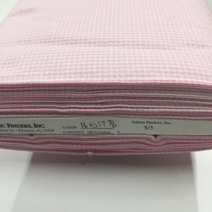 Pink and White Seersucker Gingham S-5 Fabric Finders 100 percent Pink Cotton Seersucker Check Fabric 60 inch width Fabric by the Yard