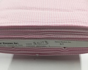 Pink and White Seersucker Gingham S-5 Fabric Finders 100 percent Pink Cotton Seersucker Check Fabric 60 inch width Fabric by the Yard
