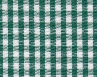 緑系チェック柄　麻ロールスクリーン W88cm×H180cm 4本セット Hunter Green Gingham Fabric 1/8 Inch Gingham Fabric Finders Check