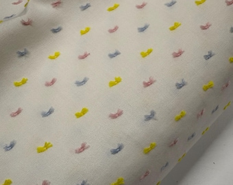 Imperial Old Fashioned Pastel Dotted Swiss Spechler Vogel 58” Heirloom Fabric 65/35 Poly Cotton Pink blue Yellow Dotted Swiss Fabric