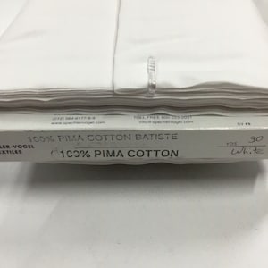 Pima Cotton White Batiste Spechler Vogel Pima Batiste Cotton Batiste Heirloom Fabric 44” fabric White Cotton Batiste Fabric continuous cut