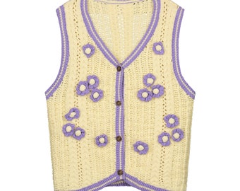 VESTE À FLEURS en tricot pour enfants Vêtements pour enfants