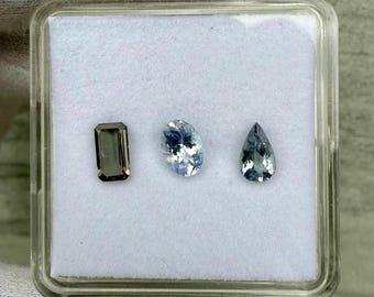 Unheated Tanzanite Gemstone Set, Loose Unheated Tanzanite Cut Gemstone Parcel, Jewelry Supplies Authentic Tanzanite Crystals