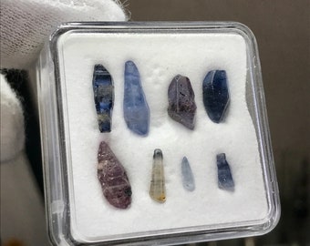 Sapphire Crystal Set, Raw Sapphire Crystal Parcel, Blue Purple Sapphires, Jewelry Sapphire Parcel, Sri Lanka Sapphires, Ceylon Sapphires