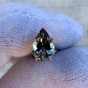 Unheated Tanzanite Gemstone, Loose Blue Green Tanzanite Pear Cut Gemstone, Jewelry Supplies Tanzanite Crystal 1.04 Carat