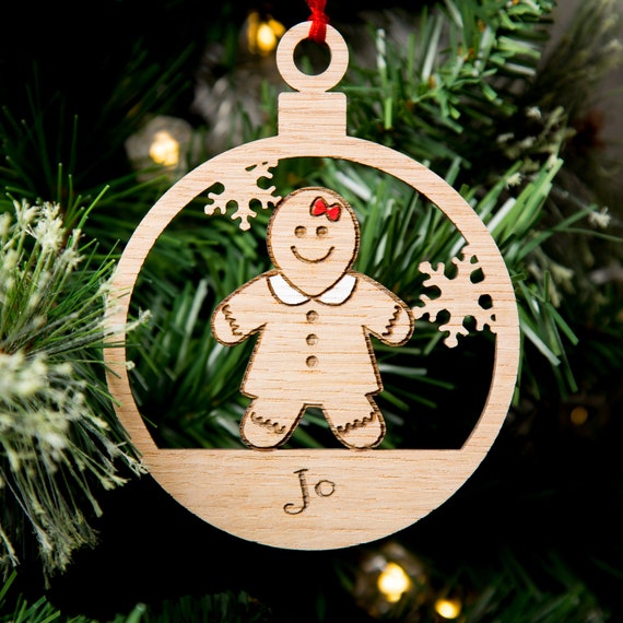 Christmas Decorations Personalised Christmas Bauble Wood Etsy