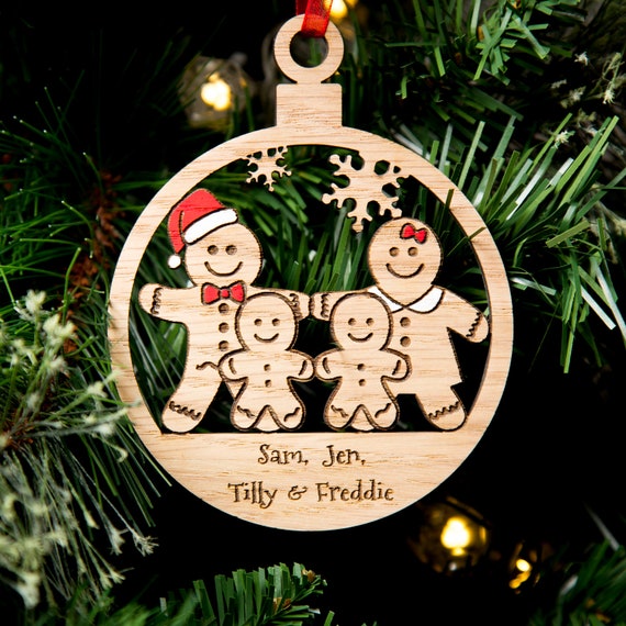 Christmas Tree Decoration Personalised Christmas Bauble Wood Etsy