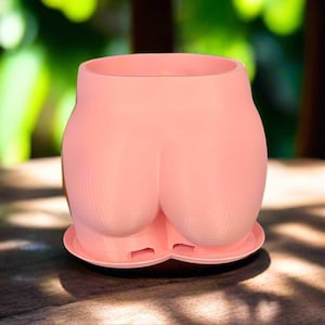 Cheeky Curves-plantenbak met lekbak: 3D-geprinte PLA-bootypot