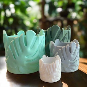 3D Printed Monstera Leaf Planter: Tropical Decor