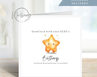 Personalised GCSE Good Luck Card