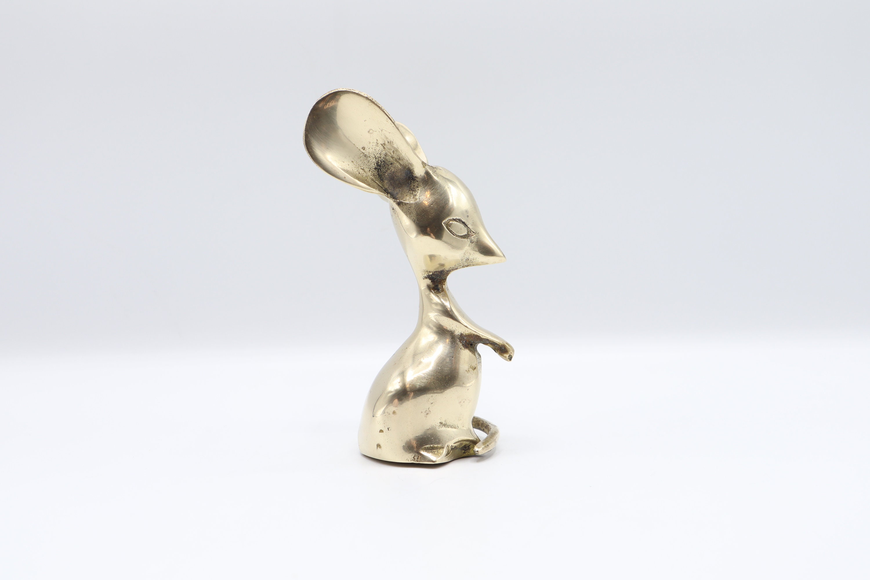 Vintage Brass Mouse Figurine Little Mouse Figure Vintage Etsy