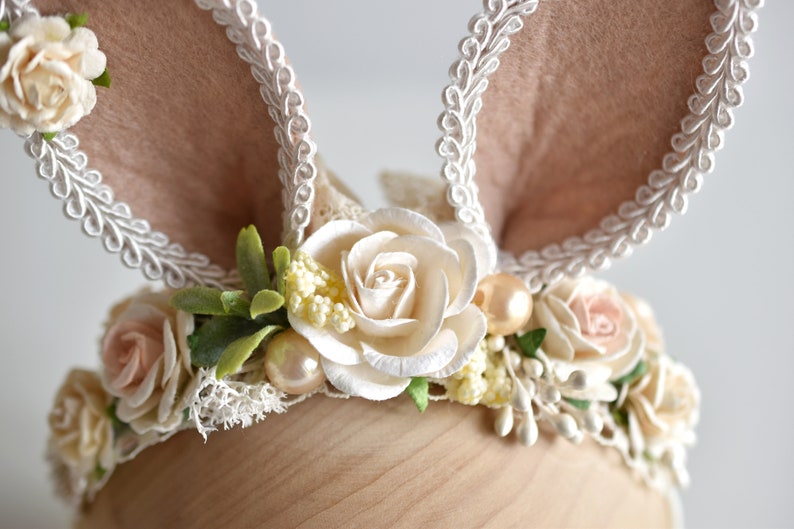 easter headband beautiful newborn bunny headband baby bunny prop bunny girl gift Bunny ears headband animal ears
