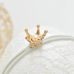 Mini corona, corona de princesa, diadema de perlas, regalo de vacaciones, corona de bebé, tiara recién nacida, tiara pequeña, corona de diamantes de imitación, joyería de bebé, corona