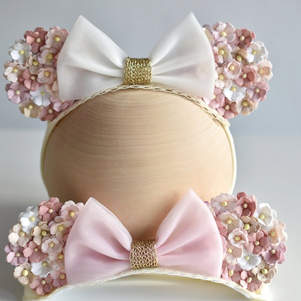 Orejas de Mickey, diadema de Minnie Mouse, Minnie bebé niña, diadema de ratón, personalizada, Minnie Mouse bebé, Mickey Mouse, accesorio fotográfico para niña