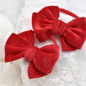 Red velvet hair clip, red, headband,hair bow, holiday, Christmas, velvet bow, baby bow, big bow, clip, red, velvet headband, gift for her