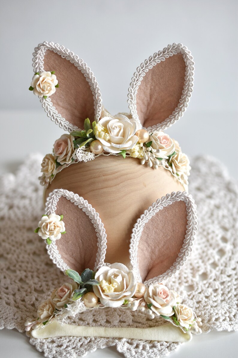 easter headband beautiful newborn bunny headband baby bunny prop bunny girl gift Bunny ears headband animal ears