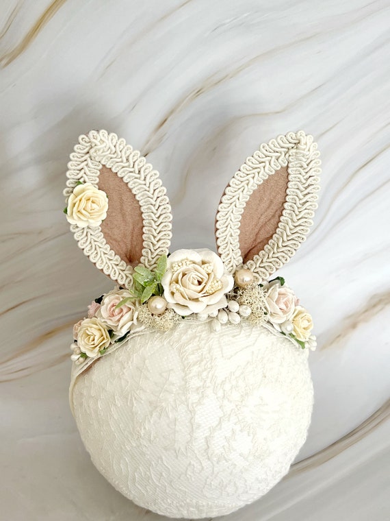 Bunny Ears Headband, Beautiful Newborn Bunny Headband, Bunny  display picture 3