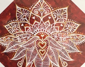 Lotus Love - Signed Print of the "Heart Bloom" Painting by Bronwen Valentine