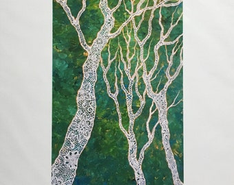 Spirit Trees- Print of the "Spring Awakening" Painting by Bronwen Valentine