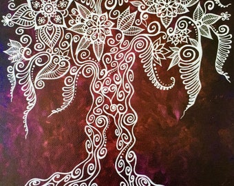 Tree Spirit- Print on Canvas of the "Heart of the Willow" Painting by Bronwen Valentine- Signed by the Artist and Ready to Hang